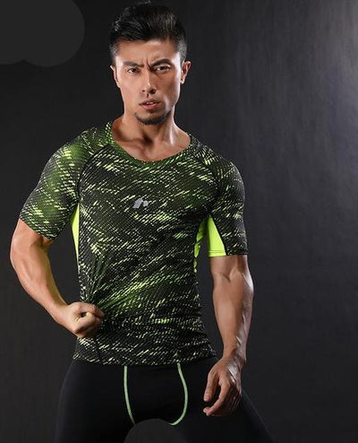 Bodybuilding Fitness O-Neck Short Sleeve T Shirt