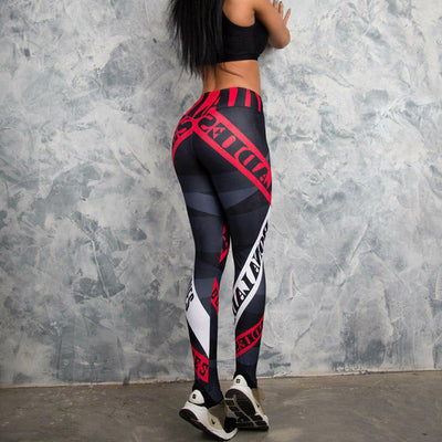 Women Letter Print Fitness Leggings