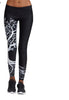 Women High Waist Tree print Skinny